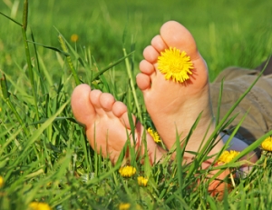 Washing and Moisturizing the Feet